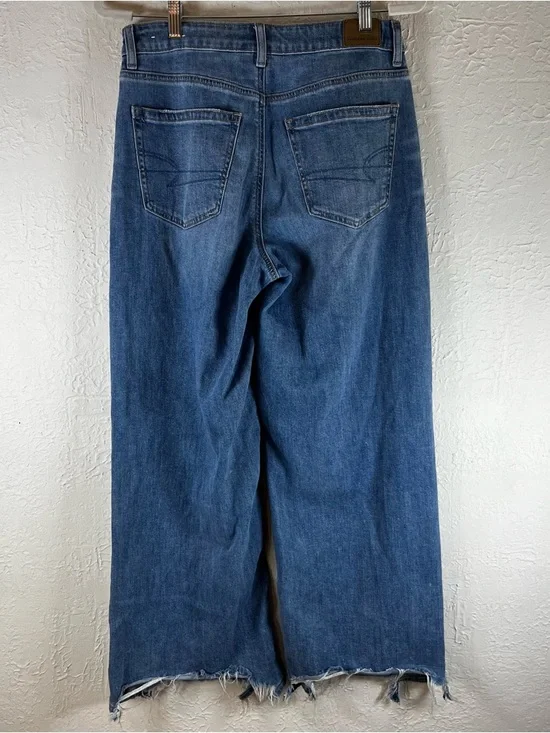 American Eagle Dreamy Drape Stretch Super High-Waisted Baggy Wide-Leg Jeans - Picture 10 of 15